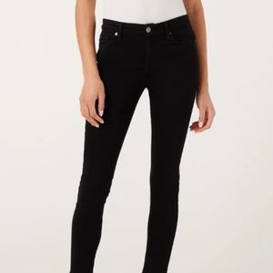 7 For All Mankind The Skinny Black Jeans Sz 24